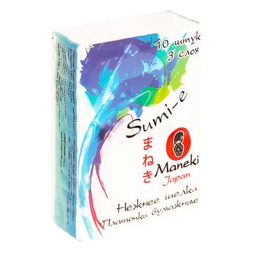 Бумажные салфетки Maneki sumi-e 1 упаковка 10 штук в Оптима