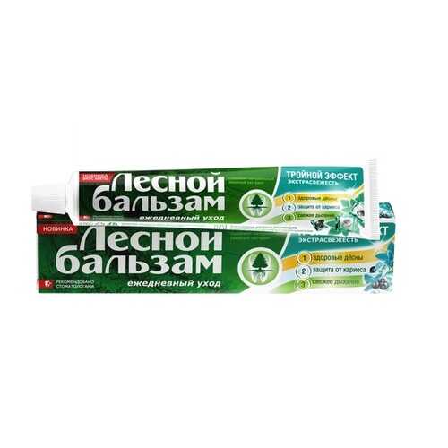 Зубная паста Лесной бальзам Тройной эффект. Двойная мята на отваре трав в Оптима