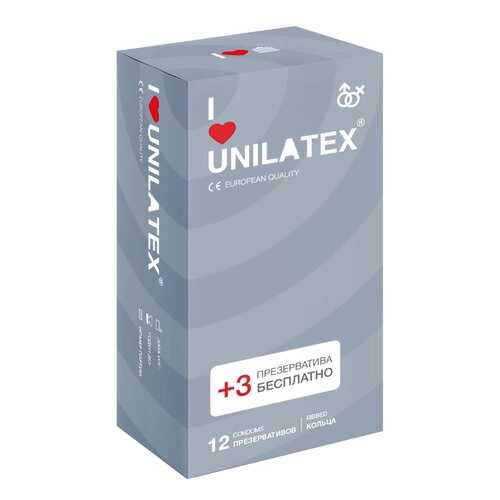 Презервативы Unilatex Ribbed 12+3 шт. в Оптима