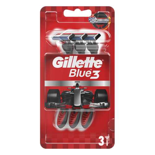Бритвы одноразовые GILLETTE BLUE 3 Red 3 шт в Оптима