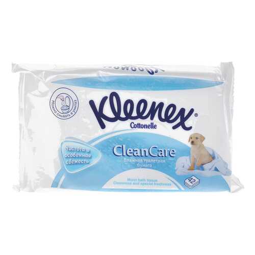 Туалетная бумага Kleenex CleanCare влажная листовая (сменный блок) 42 шт. в Оптима