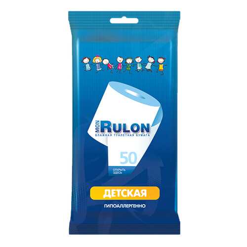 Туалетная бумага Mon rulon детская влажная 50 шт. в Оптима