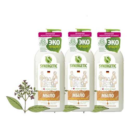 3 Шт. -Мыло жидкое Synergetic Миндальное молочко 500 мл в Оптима
