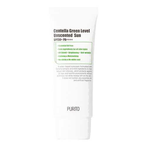 PURITO Cолнцезащитный крем с центеллой Centella Green Level Unscented Sun SPF50+PA+++ в Оптима