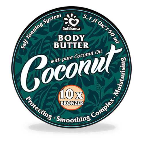 Твердое масло-автозагар SOL BIANCA Body Butter Coconut с бронзаторами 150 мл в Оптима