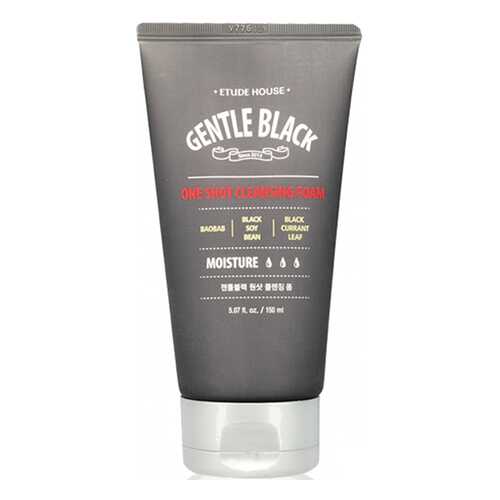 Пенка для умывания Etude House Gentle Black One Shot Cleansing Foam 150 мл в Оптима