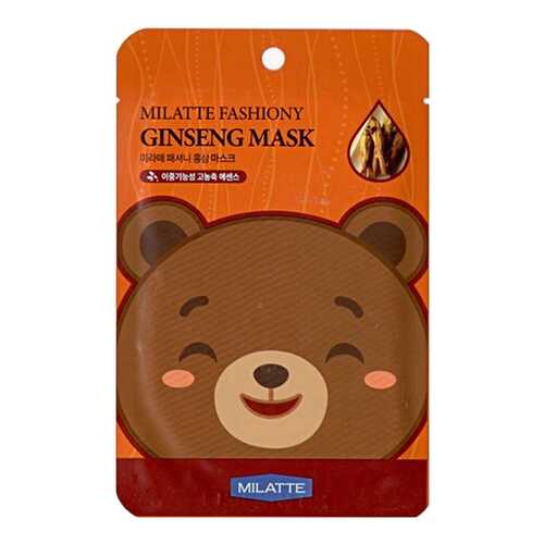 Маска для лица Milatte Fashiony Ginseng Mask Sheet с экстрактом красного женьшеня 21 г в Оптима