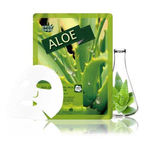 Маска для лица тканевая May Island Real Essence Aloe Mask Pack в Оптима