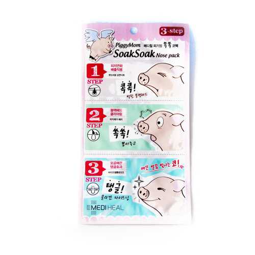 Маска для носа 3 шага Mediheal Piggy Mom SoakSoak Nose pack 3 step в Оптима
