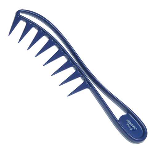 Гребень Dewal Beauty с ручкой, синий, 20 см в Оптима