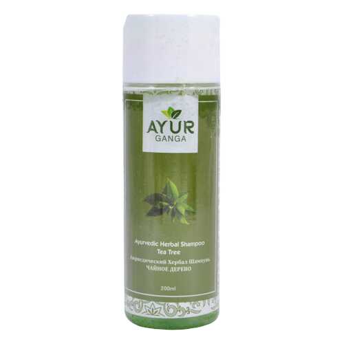 Шампунь ЧАЙНОЕ ДЕРЕВО (Ayurvedic Herbal Shampoo TEA TREE) AYUR GANGA, 200мл в Оптима