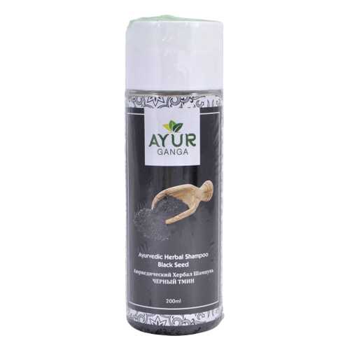 Шампунь ЧЕРНЫЙ ТМИН (Ayurvedic Herbal Shampoo BLACK SEED) AYUR GANGA, 200мл в Оптима