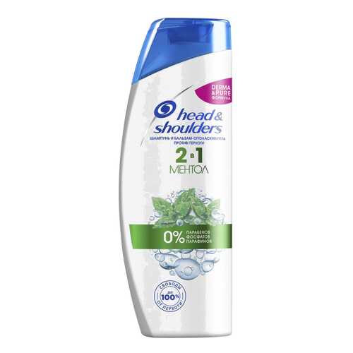 Шампунь и бальзам-ополаскиватель 2в1 против перхоти Head&Shoulders 3 Action Ментол 400 мл в Оптима